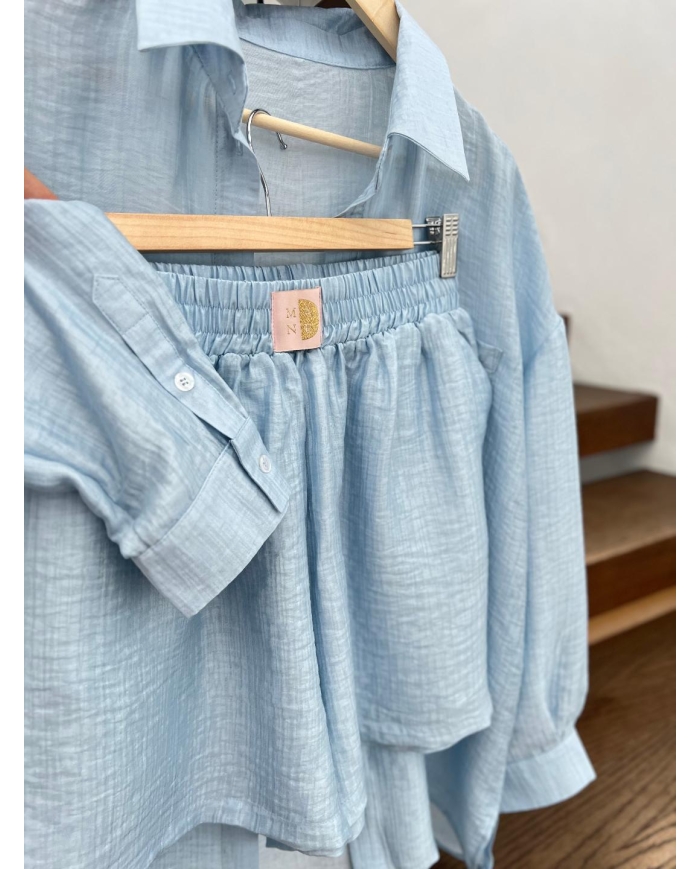 SAINT-TROPEZ Tensel/Viskoos Set Lühikeste Pükstega