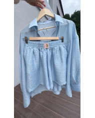 SAINT-TROPEZ Tensel/Viskoos Set Lühikeste Pükstega