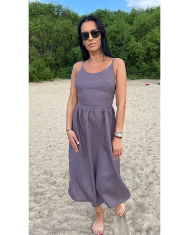 LOLA MIDI Linen Dress