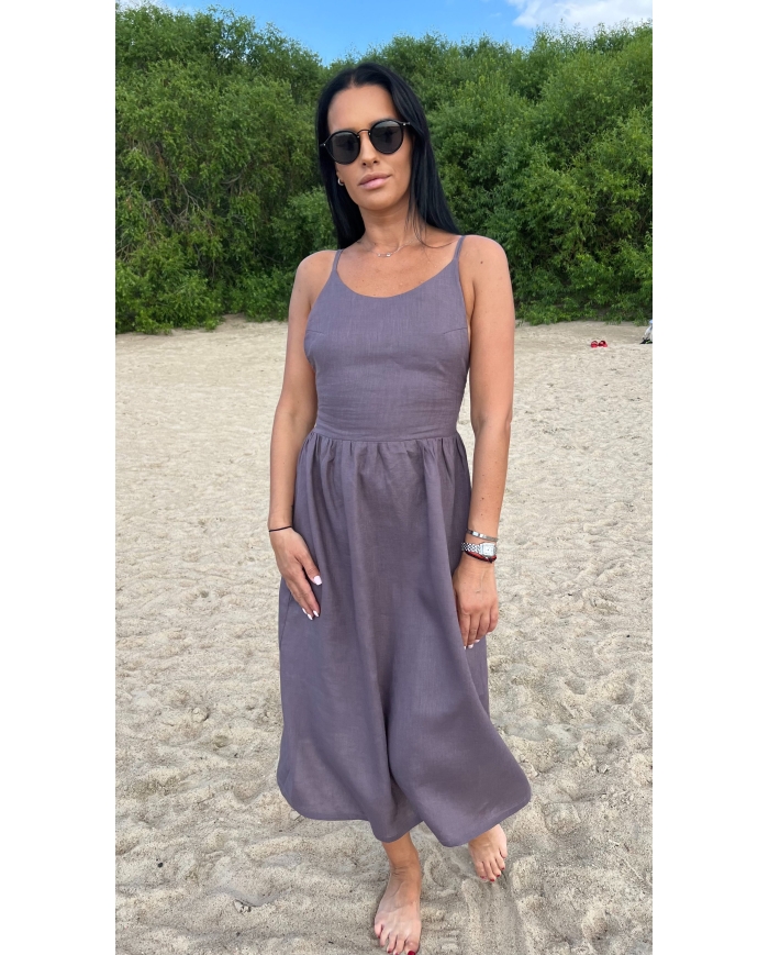 LOLA MIDI Linen Dress