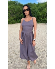 LOLA MIDI Linen Dress