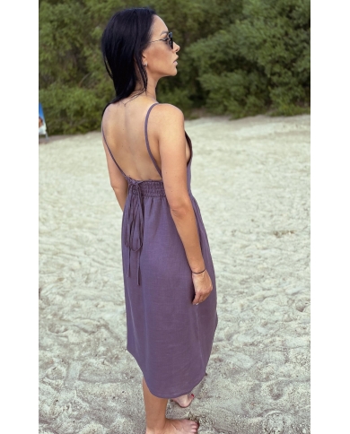 LOLA MIDI Linen Dress