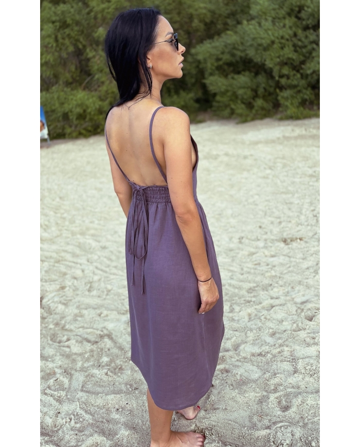 LOLA MIDI Linen Dress