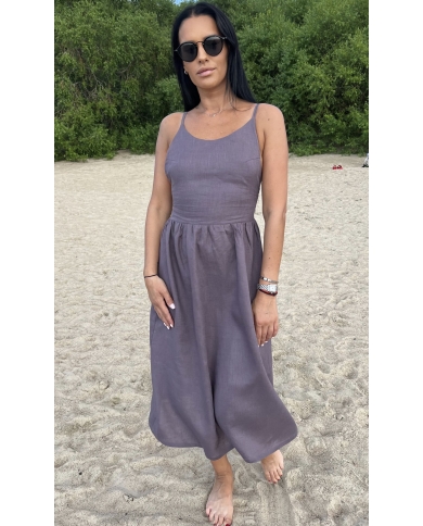 LOLA MIDI Linen Dress