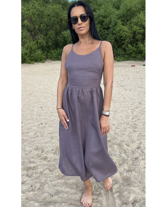 LOLA MIDI Linen Dress