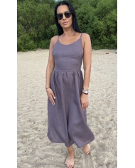 LOLA MIDI Linen Dress