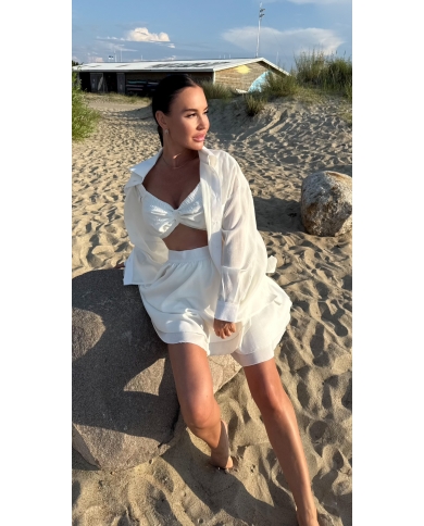 WHISPER OF THE DAY A Set of Viscose/Skirt, Top, Shirt