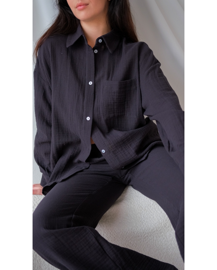 BLACK BLACK Musliinist Set Pükstega Xs-M