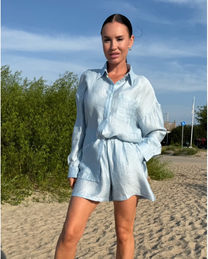 SAINT-TROPEZ Tensel/Viskoos Set Lühikeste Pükstega