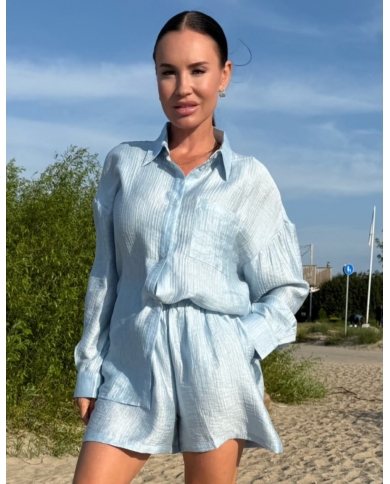 SAINT-TROPEZ Tensel/Viskoos Set Lühikeste Pükstega