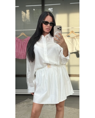 Siid-puuvillane miniseelik + särk XS-M