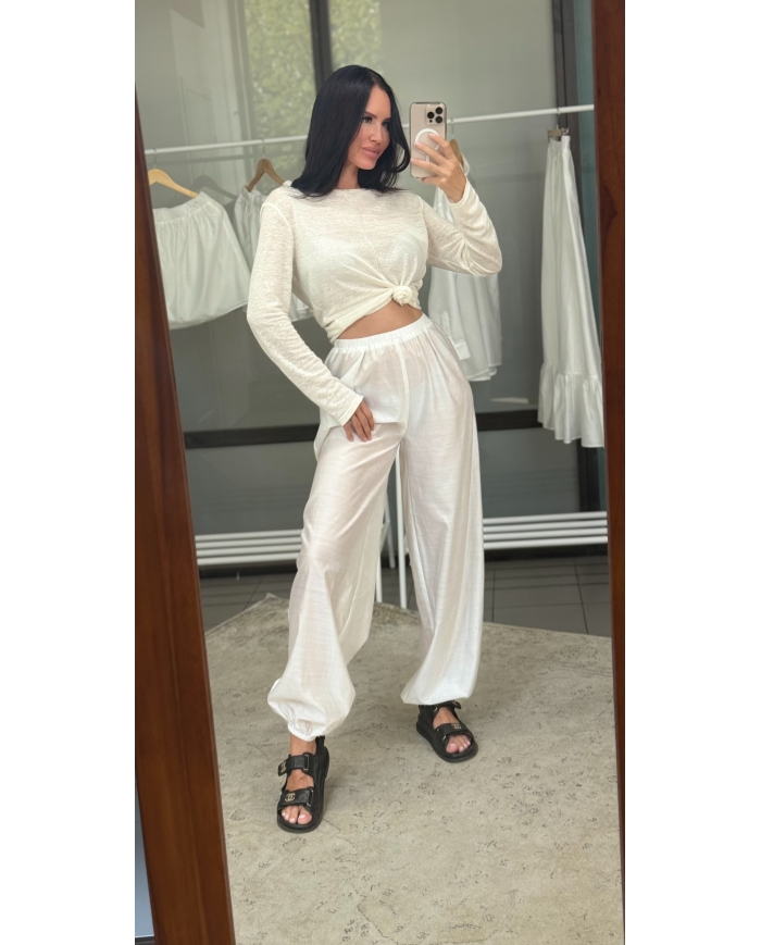 Брюки балоны полупрозрачные (без подклада)