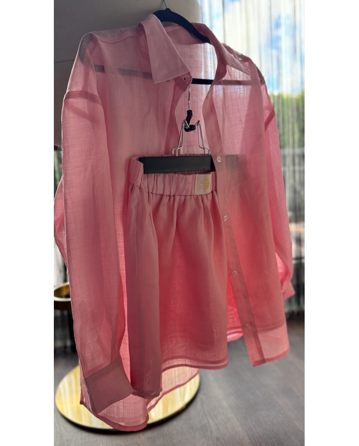 Юбка мини с воланом + рубашка Xs