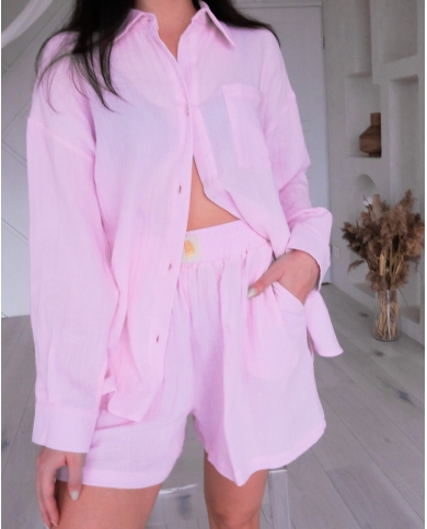 IN LOVE Musliinist Set Lühikeste Pükstega