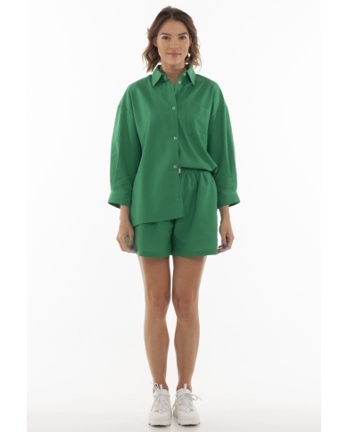 Lemongrass Linen Shorts Set