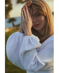 LILY Платье из муслина на пуговицах