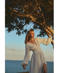 LILY Платье из муслина на пуговицах