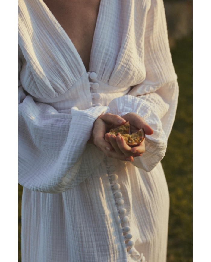 LILY Платье из муслина на пуговицах