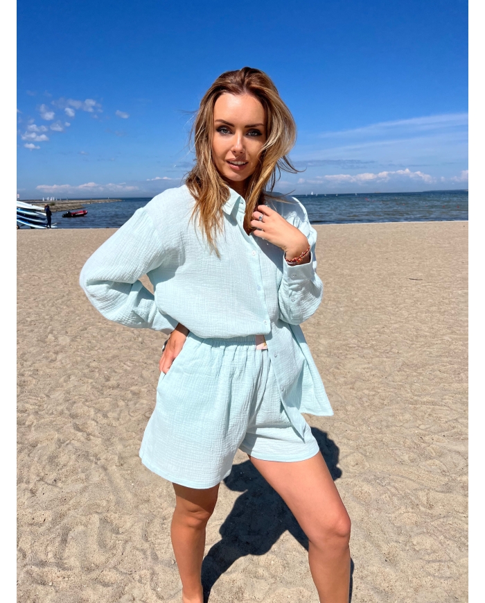 MINT MOJITO Musliinist Set Lühikeste Pükstega