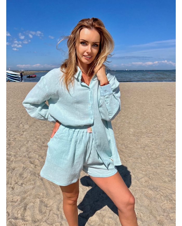 MINT MOJITO Musliinist Set Lühikeste Pükstega